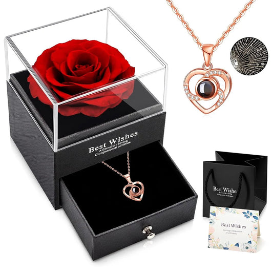  Love That Lasts: Forever Rose & Necklace